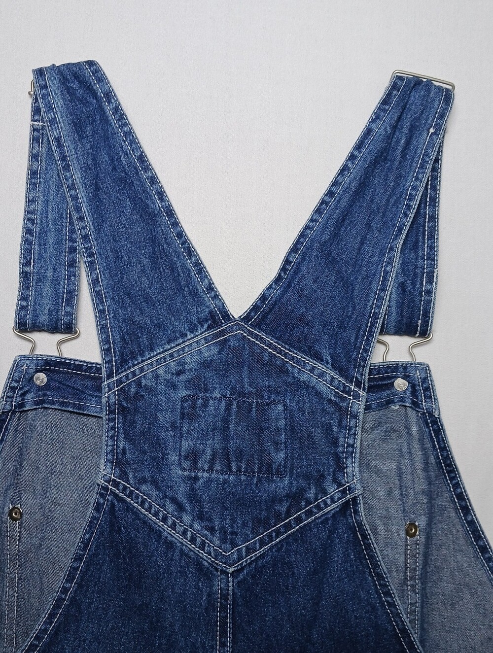Vintage Revolt Clothing Womens Denim Bib Overalls 18 Dark Blue 40X32 Carpenter - Picture 9 of 11